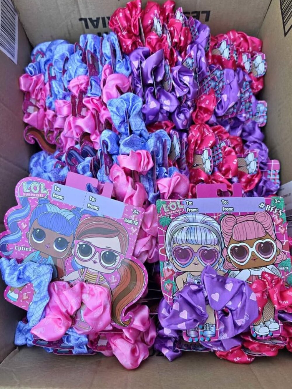LOL 2 (2Pack) Surprise Doll Youth Pull Apart Scrunchie Hair Tie Sets